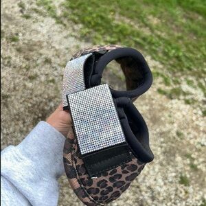 Leopard Bell Boots with Bling